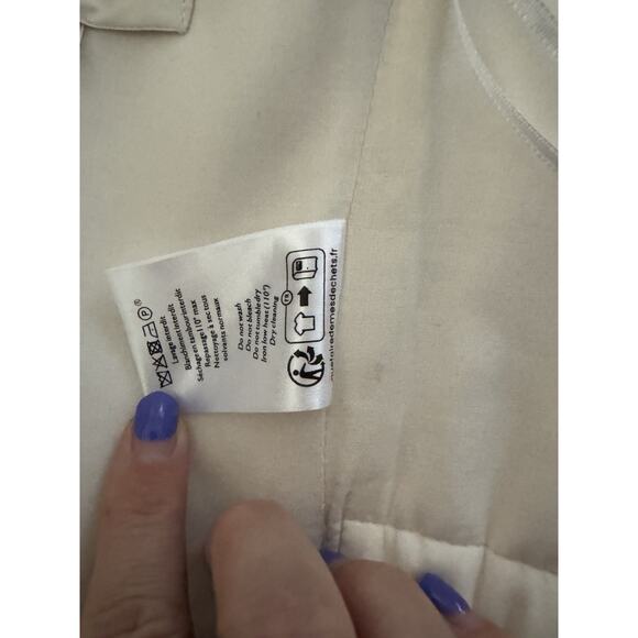 Sézane Editions Gioia Blouse Size 40 US Sz 8 Top Ecru White - Picture 11 of 13